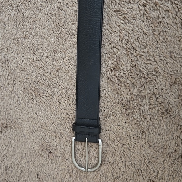 Coach Black Genuine Leather Belt with Silver Buckle As Is Rare Vintage - Picture 8 of 12